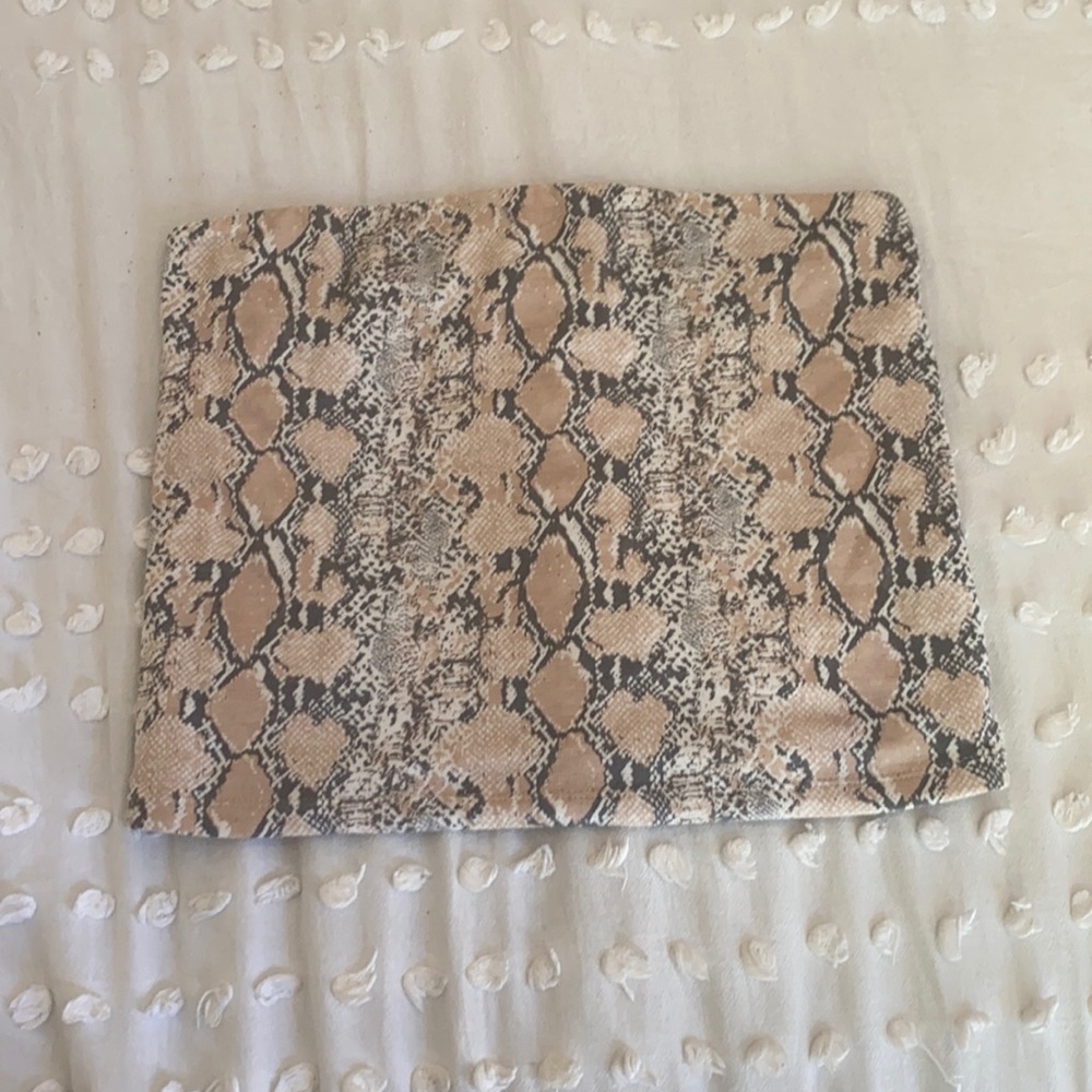 Snake skin tube top